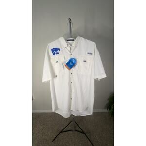 NWT Columbia Bahama II PFG White Omni-Shade SS Fishing Gear Shirt Mens L
